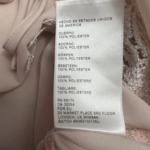 Anthropologie Staring At Stars Blush Pink Cami Top XS Lace Trim Spaghetti Strap - Picture 6 of 8